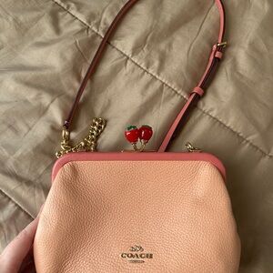 Coach Peach and Coral Crossbody Bag